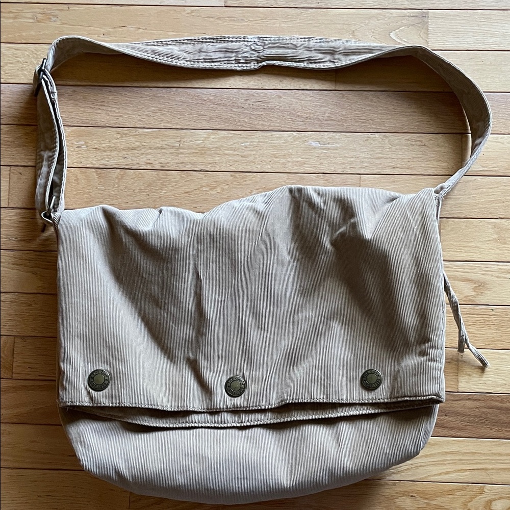 Vintage Gap Tan Corduroy Messenger Bag